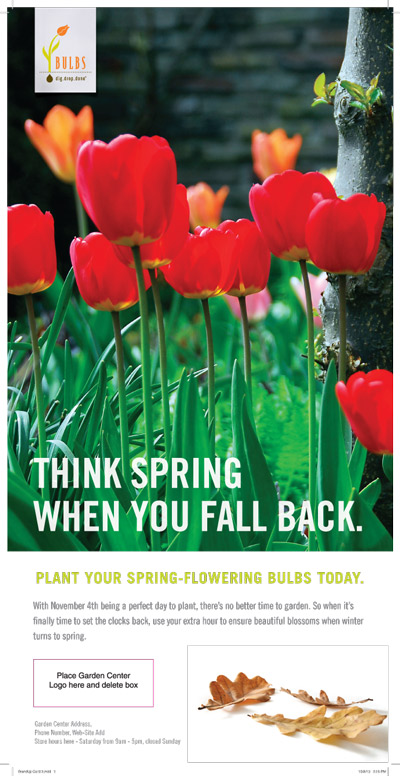 Daylight Savings Stand Up Card - Think Spring